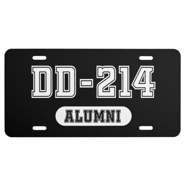 DD-214 ALUMNI LICENSE PLATE (Front)