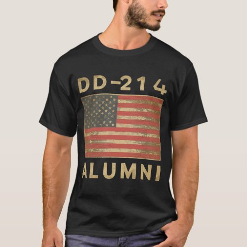 DD_214 Alumni Military Veteran Vintage American  T_Shirt