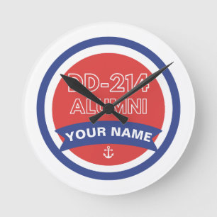 DD-214 Alumni Navy Retirement Round Clock