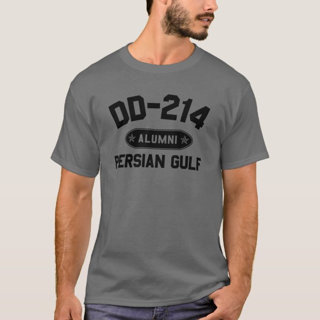 DD-214 Alumni Persian Gulf Iraq War Veteran DD214 T-Shirt (Front)