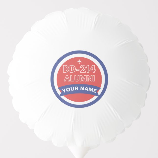 DD-214 Alumni Personalized Airforce Retirement  Balloon (Front)