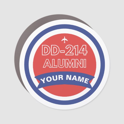 DD_214 Alumni Personalized Airforce Retirement  Car Magnet