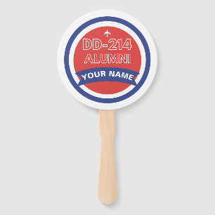 DD-214 Alumni Personalized Airforce Retirement  Hand Fan