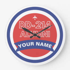 DD-214 Alumni Personalized Airforce Retirement Large Clock
