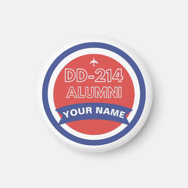 DD-214 Alumni Personalized Airforce Retirement  Magnet (Front)