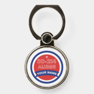 DD-214 Alumni Personalized Airforce Retirement  Phone Ring Stand