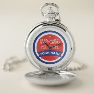 DD-214 Alumni Personalized Airforce Retirement  Pocket Watch