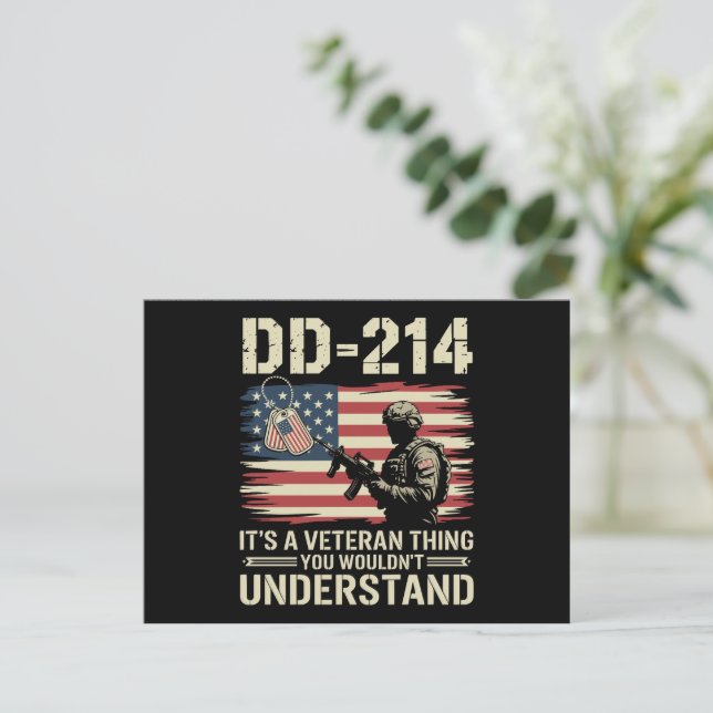 DD-214 Its A Veteran Thing You Wouldn't Understand Postcard (Standing Front)