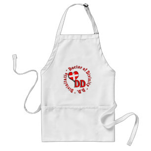 DD CIRCULAR ACRONYM LOGO DOCTOR OF DIVINITY ADULT APRON