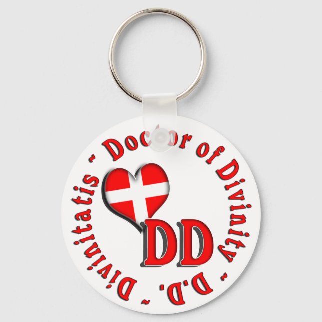 DD CIRCULAR ACRONYM LOGO DOCTOR OF DIVINITY KEYCHAIN (Front)