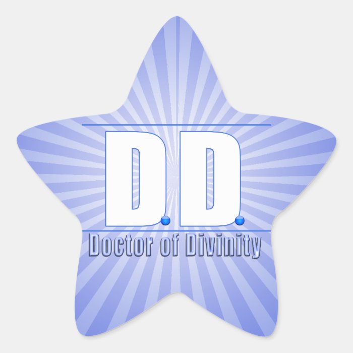 DD Doctor of Divinity Acronym LOGO Stickers