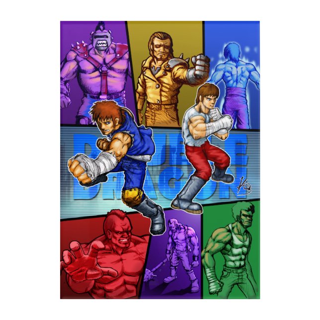 DD Illustration Double Dragon Illustration Acrylic Print (Front)
