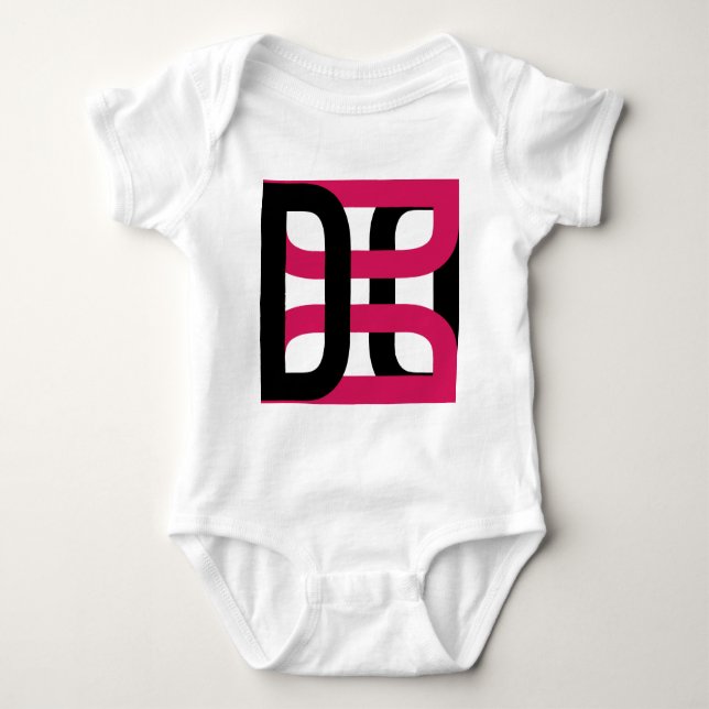 DD Logo Magenta Baby Bodysuit (Front)