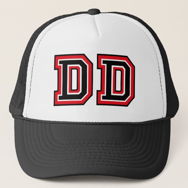"DD" Monogram Trucker Hat (Front)