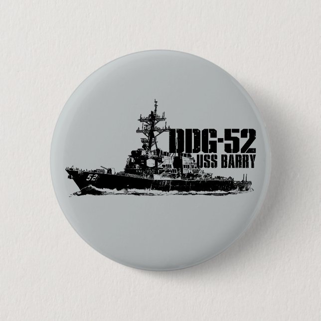 DDG-52 Barry Round Button (Front)
