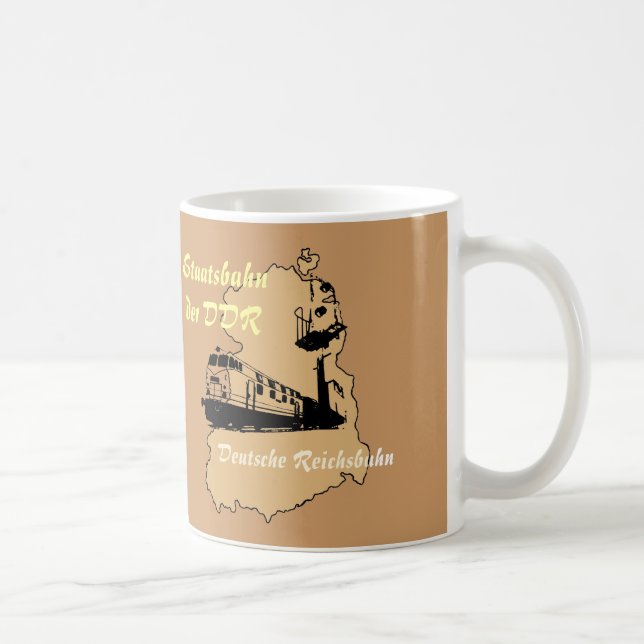DDR. advertising design Deutsche Reichbahn Coffee Mug (Right)