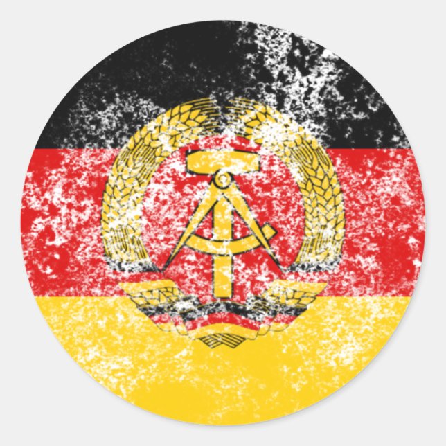 DDR CLASSIC ROUND STICKER (Front)