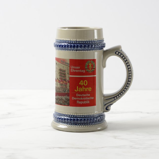 DDR east german 40 years Beer Stein (Right)