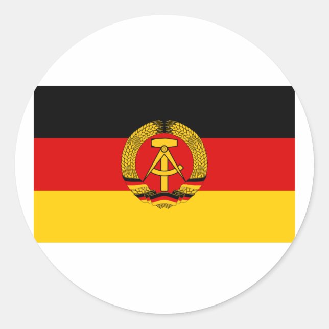 DDR German Democratic Republic Flag Classic Round Sticker (Front)