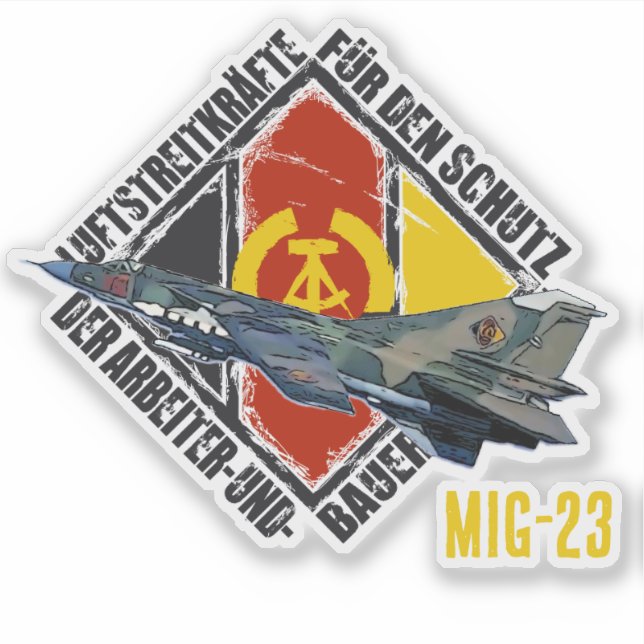 DDR MIG 23 STICKER (Front)
