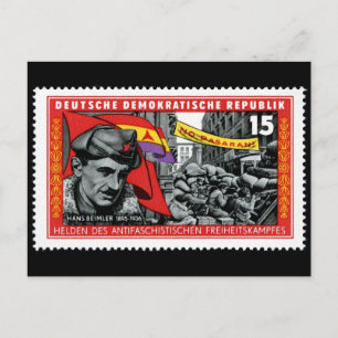 DDR stamp commemorating Hans Beimler Postcard