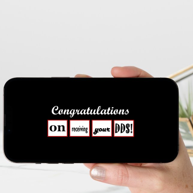 DDS Degree - CUSTOM NAME Congratulations - Card (Front Digital)
