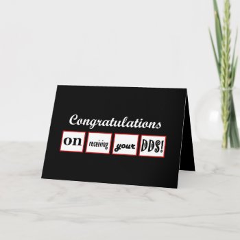 Dds Degree - Custom Name Congratulations - Card by JaclinArt at Zazzle