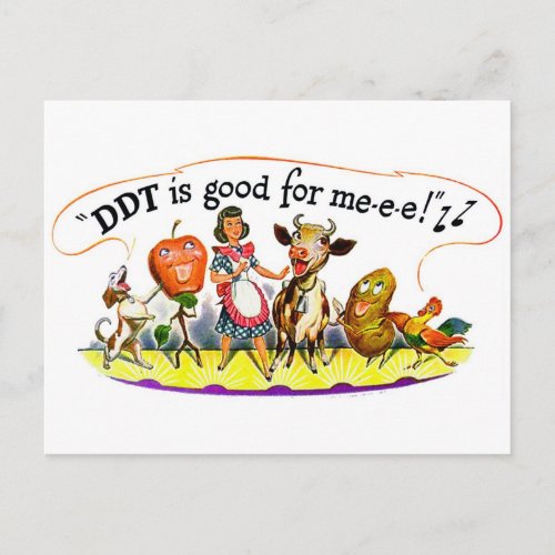 DDT is Good for Me Vintage Advertisement Postcard