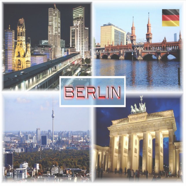DE Berlin - Bikini Haus - Oberbaum - Skyline Sticker (Front)