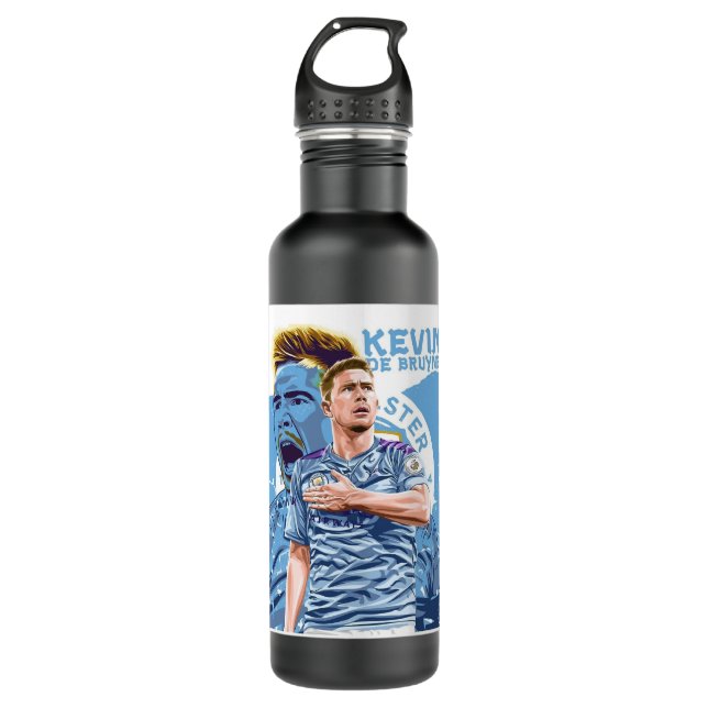de Bruyne - Kevin de Bruyne Poster Stainless Steel Water Bottle (Front)