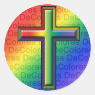De Colores and Cross Sticker