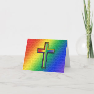 De Colores Cross Blank Note Card