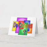 De Colores Rainbow Stained Glass Card at Zazzle