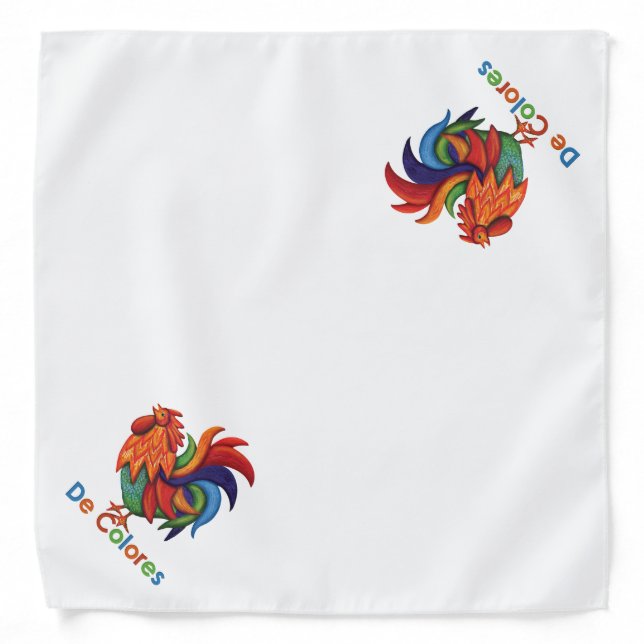 De Colores Rooster Gallo Bandana (Front)