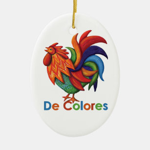 Designs by gsallicat DeColores Cursillo Rooster Throw Pillow Multicolor 16x16