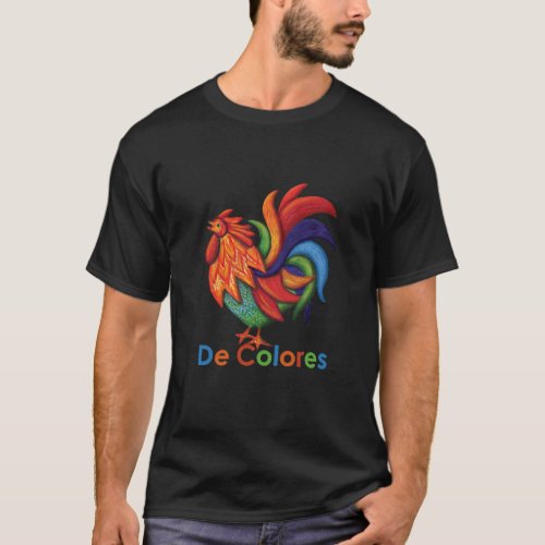De Colores Rooster Gallo Mens T_Shirt