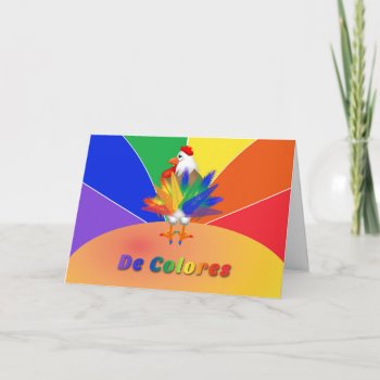 De Colores Rooster Tail Note Card For Palanca by NaturesSol at Zazzle