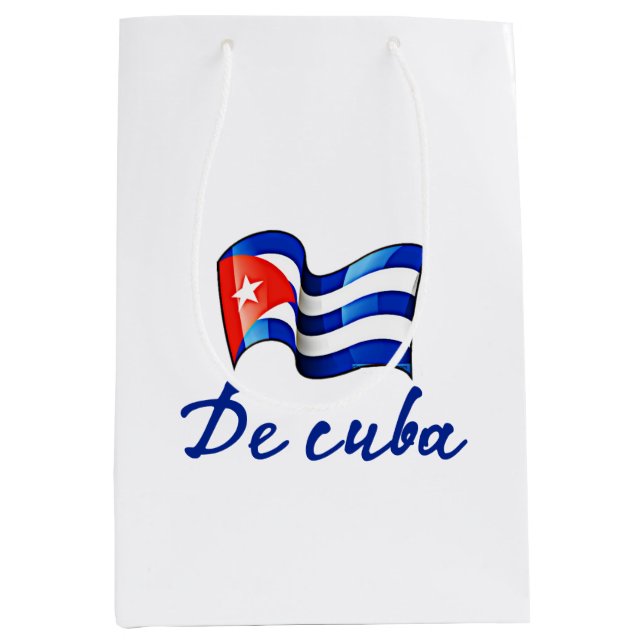 De Cuba flag  🇨🇺 Medium Gift Bag (Front)