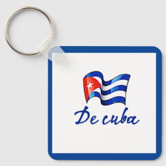 De cuba map Flag  Keychain