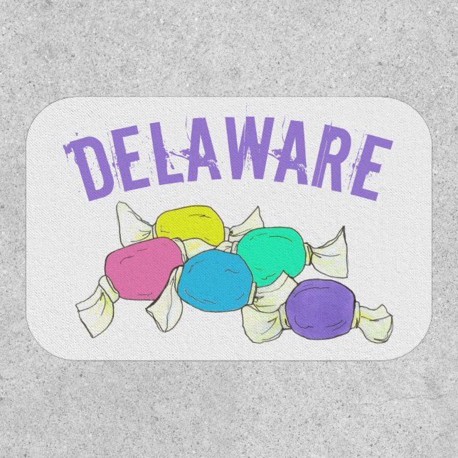 DE Delaware Beach Salt Water Taffy Candy Patch (Front)