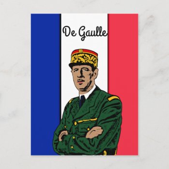 De Gaulle Postcard by GrooveMaster at Zazzle