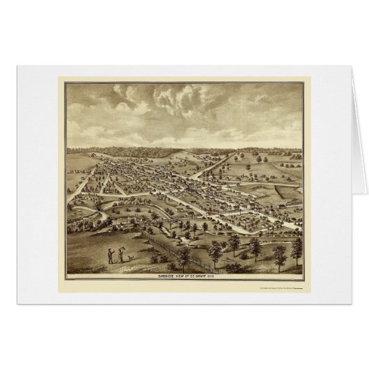 De Graff, OH Panoramic Map - 1875 Cards (Front Horizontal)