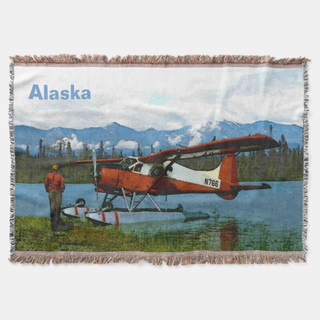 De Havilland Beaver Floatplane - Alaska Throw Blanket (Front)