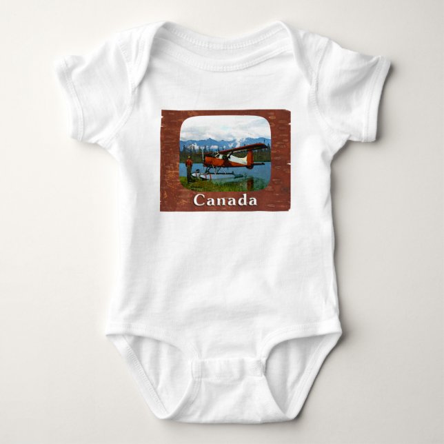 De Havilland Beaver Floatplane Baby Bodysuit (Front)