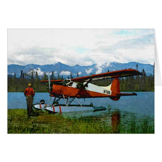 De Havilland Beaver Floatplane Cards (Front Horizontal)