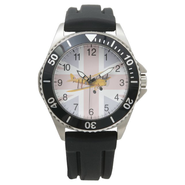 de Havilland DH.82 Tiger Moth British WW2 Airplane Watch (Front)