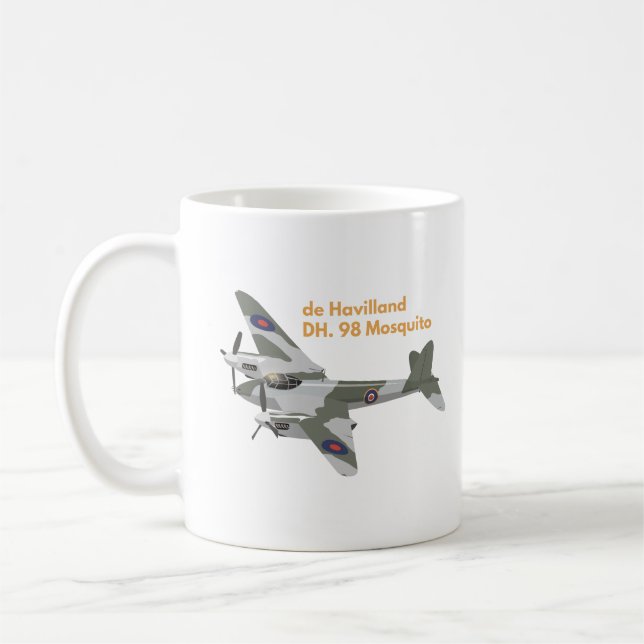 de Havilland DH.98 Mosquito British WW2 Airplane Coffee Mug (Left)