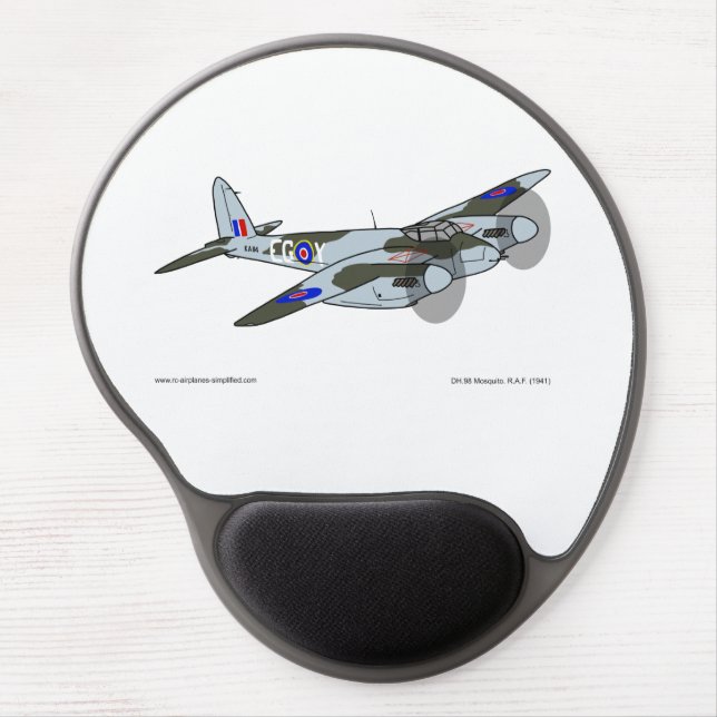 de Havilland Mosquito (1941) Gel Mouse Pad (Front)