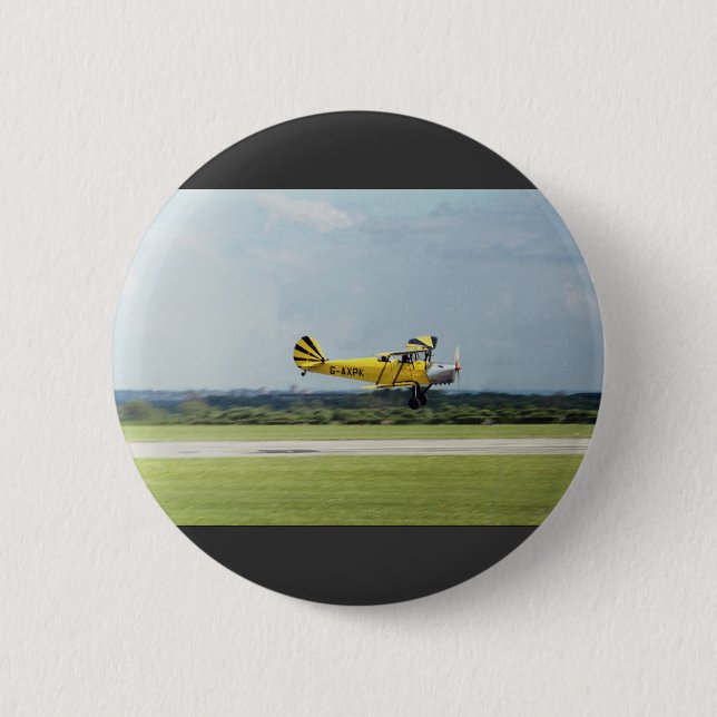 De Havilland Tiger Moth Pinback Button (Front)