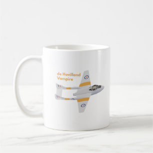 de Havilland Vampire British WW2 Airplane Coffee Mug